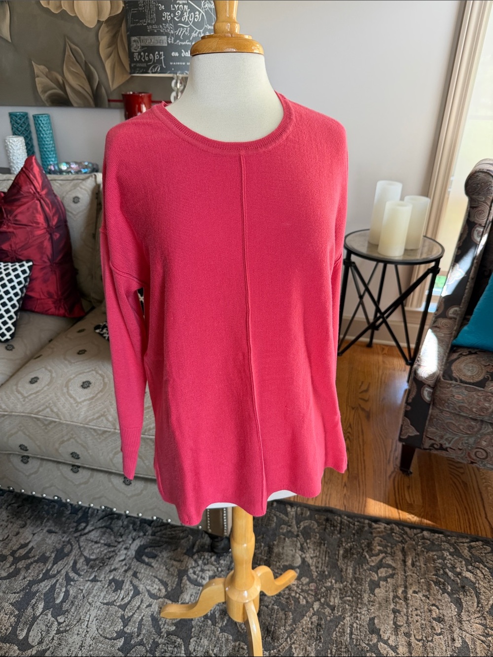 Van Heusen Bright Pink Lightweight Crewneck Sweater